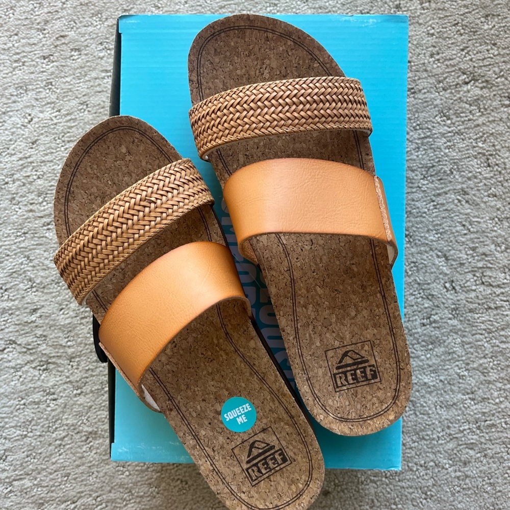 Reef Cushion Vista Hi Natural Braid Sandals